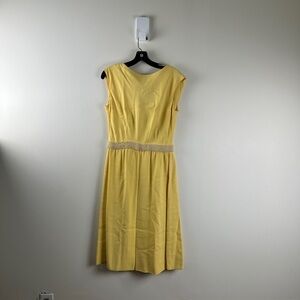 Nicholas 60s Yellow Evening Midi Dress 6/8P